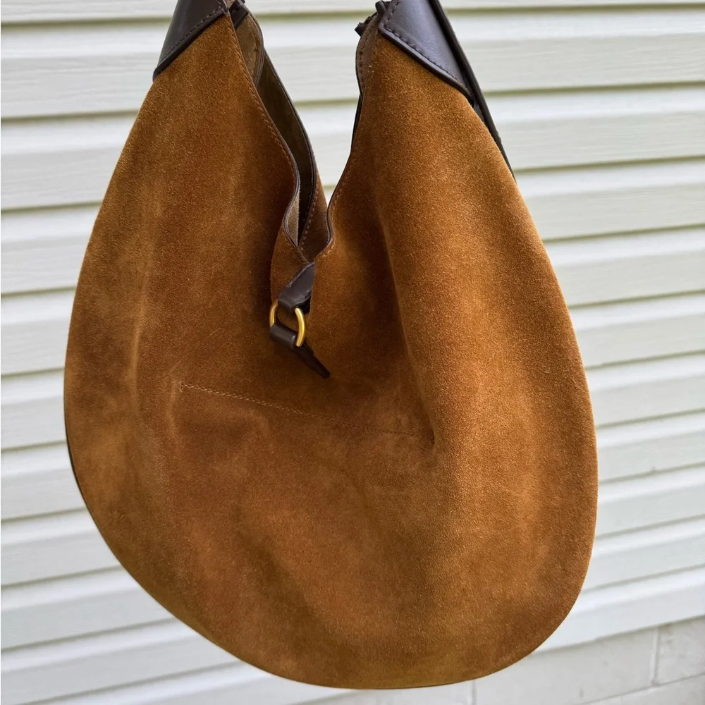 Ralph Lauren Polo ID Suede Large Shoulder Bag - Picture 4 of 6